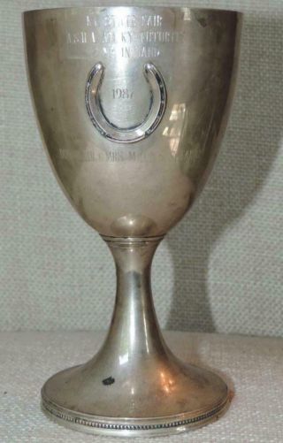 Sterling Silver Mark Scearce Kentucky State Fair Trophy Goblet 1987 328grams