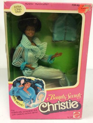 Vintage 1979 Barbie Beauty Secrets Christie Doll 1295 Nrfb