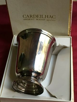 Vintage Mid Xxth French Christofle Cardeilhac 950 Silver Wine Beaker No Monogram