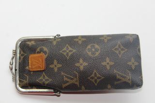 Rare Vintage Louis Vuitton Kisslock Eyeglass Wallet Handbag Accessory Case 70 