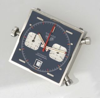 Vintage HEUER MONACO 1133B McQueen 40mm Mens Automatic Chronograph Swiss Watch 9