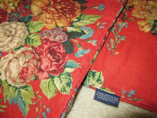 Ralph Lauren Comforter set Aylesbury red floral,  4 pillow shams full/QUEEN 3