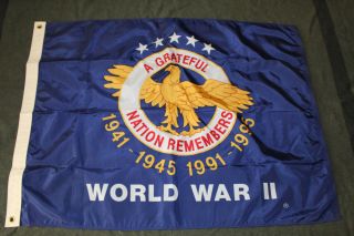 Ruptured Duck " A Grateful Nation Remembers " 50 Year Flag,  1941 - 1991