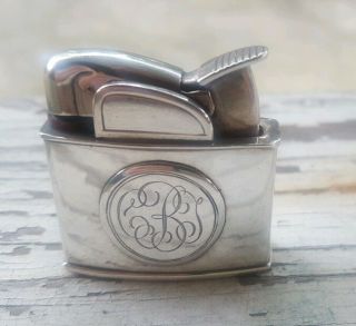 Rare Vintage Sterling Silver R Blackinton Co Evans Pocket Lighter