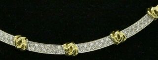 Tiffany & Co.  heavy vintage 18K YG 2.  10CT VS1/F diamond knot link necklace 2