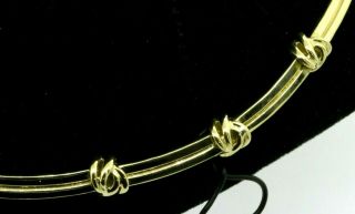 Tiffany & Co.  heavy vintage 18K YG 2.  10CT VS1/F diamond knot link necklace 3