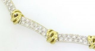 Tiffany & Co.  heavy vintage 18K YG 2.  10CT VS1/F diamond knot link necklace 4