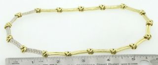 Tiffany & Co.  heavy vintage 18K YG 2.  10CT VS1/F diamond knot link necklace 6