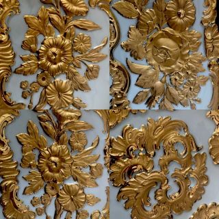 Antique Large meissen porcelain Rococo Heavy Gold Gilded 11