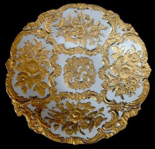 Antique Large meissen porcelain Rococo Heavy Gold Gilded 3
