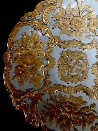 Antique Large meissen porcelain Rococo Heavy Gold Gilded 6