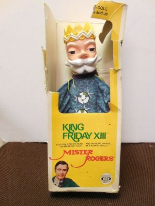 Vintage 1977 Ideal King Friday Puppet W/box,  Mr Rogers
