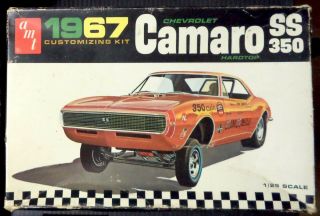1967 Amt Camaro Ss 350 Model Kit,  Unassembled,  Partial,  Missing Body & Decals