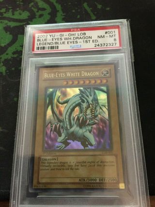 Yugioh Blue - Eyes White Dragon LOB - 001 1st Edition Ultra Rare PSA 8 ENGLISH 2