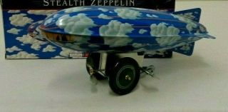 Vintage Stealth Zeppelin Schylling Tin Collector Series Wind - Up Tin Litho Blimp