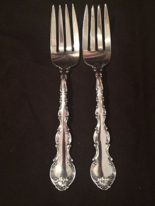 Sterling Silver Cold Meat Forks By Gorham In The Strasbourg Pattern