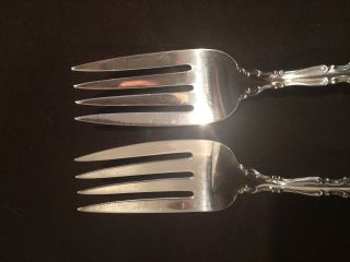 STERLING SILVER COLD MEAT FORKS BY GORHAM IN THE STRASBOURG PATTERN 2