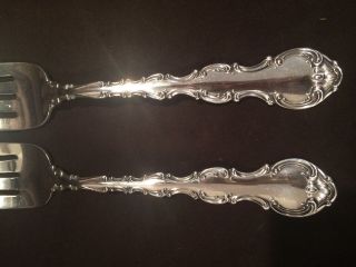 STERLING SILVER COLD MEAT FORKS BY GORHAM IN THE STRASBOURG PATTERN 3
