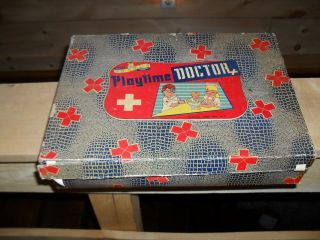 Vintage De Luxe Game Corp.  Ny Playtime Doctor Kit Awesome Doctor Nurse Playset