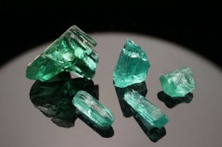 Rare Gem Cuprian Elbaite Tourmaline Crystal Group Paraiba,  Brazil