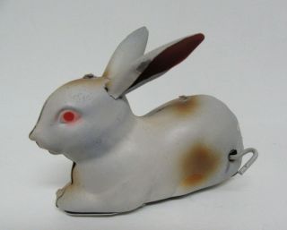 Vintage Tin Wind - Up Rabbit Made In Occupied Japan Vguc