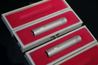 Vintage Pair Neumann KM84i Condenser Microphones - 1968 6