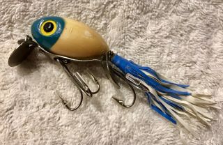 Fishing Lure Fred Arbogast Hula Dancer Very Rare Blue Head ALWAYS 3