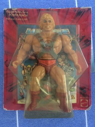 Vintage Mattel Masters Of The Universe Motu He - Man Moc Carded