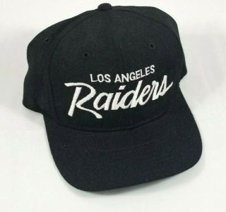 Los Angeles Raiders Nfl Vintage Sport Specialties Script Snapback Hat Cap - Nwa