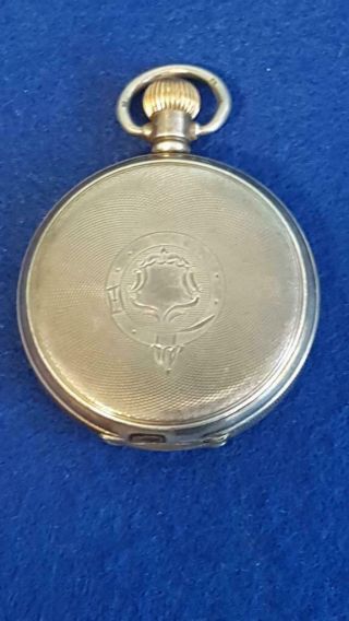 Sterling Silver H/m 1915 Dennison Hunter Pocket Watch W Rolex Lever Movement