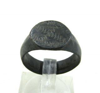 Authentic Medieval Viking Ring W/ Dragon Eye Motif - Wearable - J268