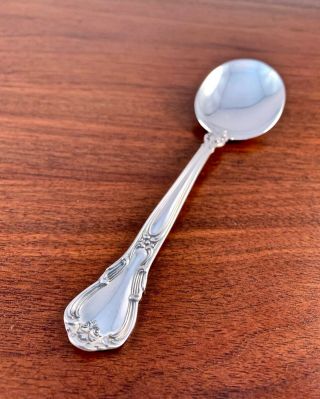 (6) GORHAM CO.  STERLING SILVER CREAM SOUP SPOONS: CHANTILLY NO MONOGRAMS 6 1/4 