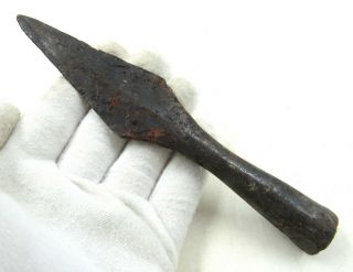 Authentic Medieval Viking Era Military Iron Socketed Spear Head - L771