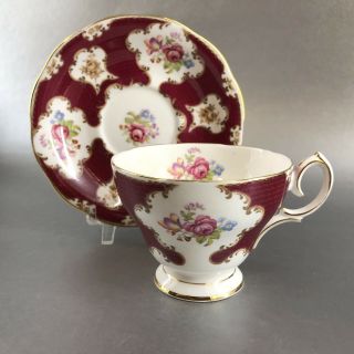 Queen Anne Lady Eleanor Bone China Tea Cup And Saucer England Teacup Vintage