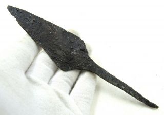 Authentic Medieval Viking Era Military Iron Spear Head - L770