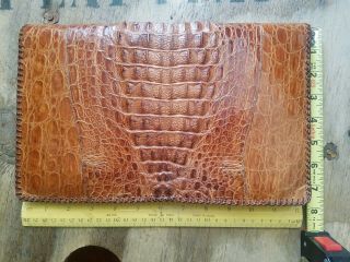 Authentic Hornback Crocodile Leather Portfolio Business Folder True Vintage 11