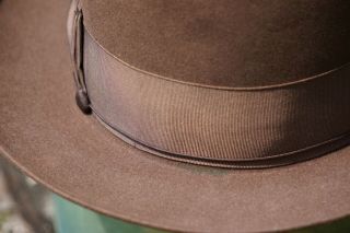 Stetson Flagship Royal Deluxe “Gold Medal” antique vintage fedora hat 7 - 1/8 1950 6