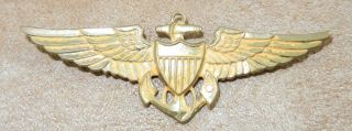 Us Usn Navy Usmc Marine Corps Aviator 3 " Badge Military Pin T70s