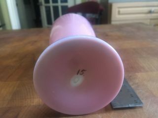 Antique Pink Opaline Milk Glass Vase Mary Gregory Style 6