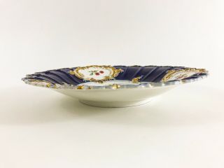 Antique MEISSEN Porcelain Cabinet Plate / Bowl - Fruit - Gold Gilt - Cobalt Blue 3
