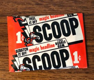 1954 TOPPS SCOOP 1 cent & 5 cent Wax Packs RARE Babe Ruth TITANIC ? 2