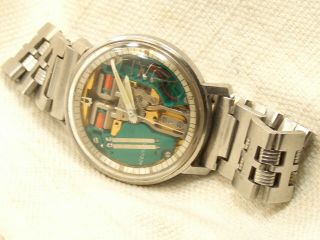 Vintage Bulova Accutron Space View Watch Stainless Steel Men ' s Running M9 2