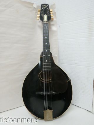 Vintage Gibson Style A - 1 Black 8 String Mandolin Guitar Serial No.  76295?