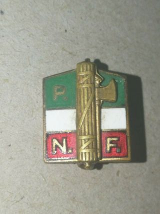 Distintivo Pnf Badge Pin Italian Fascist Black Shirts Ww2 Milizia Ccnn