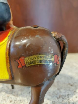 Occupied Japan Tin and Celluloid Cowboy on Horse Wind - up Toy 5