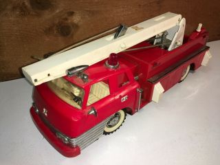 Vintage F.  D Fire Truck Sr Battery Operated Toy Japan Not Metal & Plastic