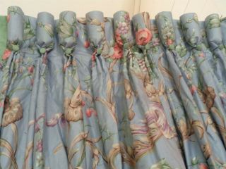 6 RARE Vintage Custom Made Panels Drapes Curtains BRUNSCHWIG & FILS? Fabric FAB 6