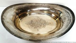 Tiffany Co Large Antique Art Nouveau Sterling Silver Pierced Fruit Bowl