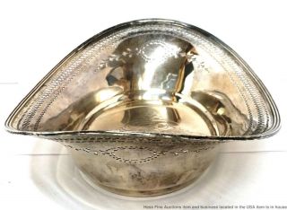 Tiffany Co Large Antique Art Nouveau Sterling Silver Pierced Fruit Bowl 4