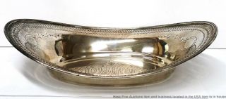 Tiffany Co Large Antique Art Nouveau Sterling Silver Pierced Fruit Bowl 5